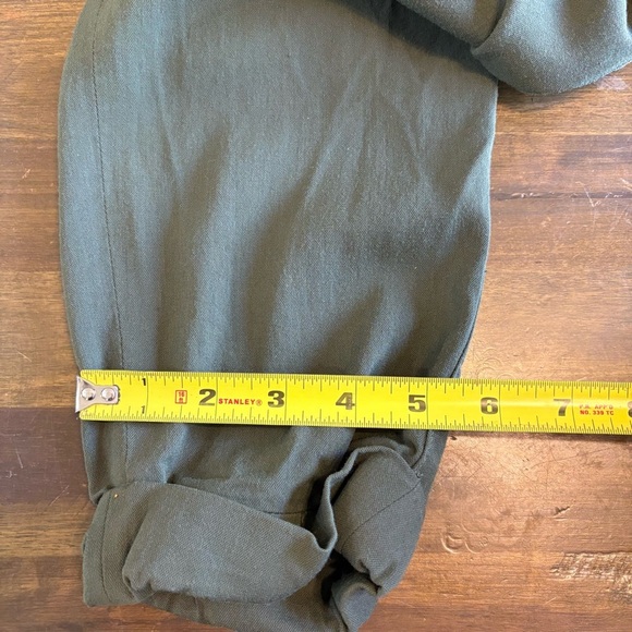 VINCE Green Pull On Drawstring Trousers Tapered Cuffed XS Olive Army Pants - Picture 11 of 12